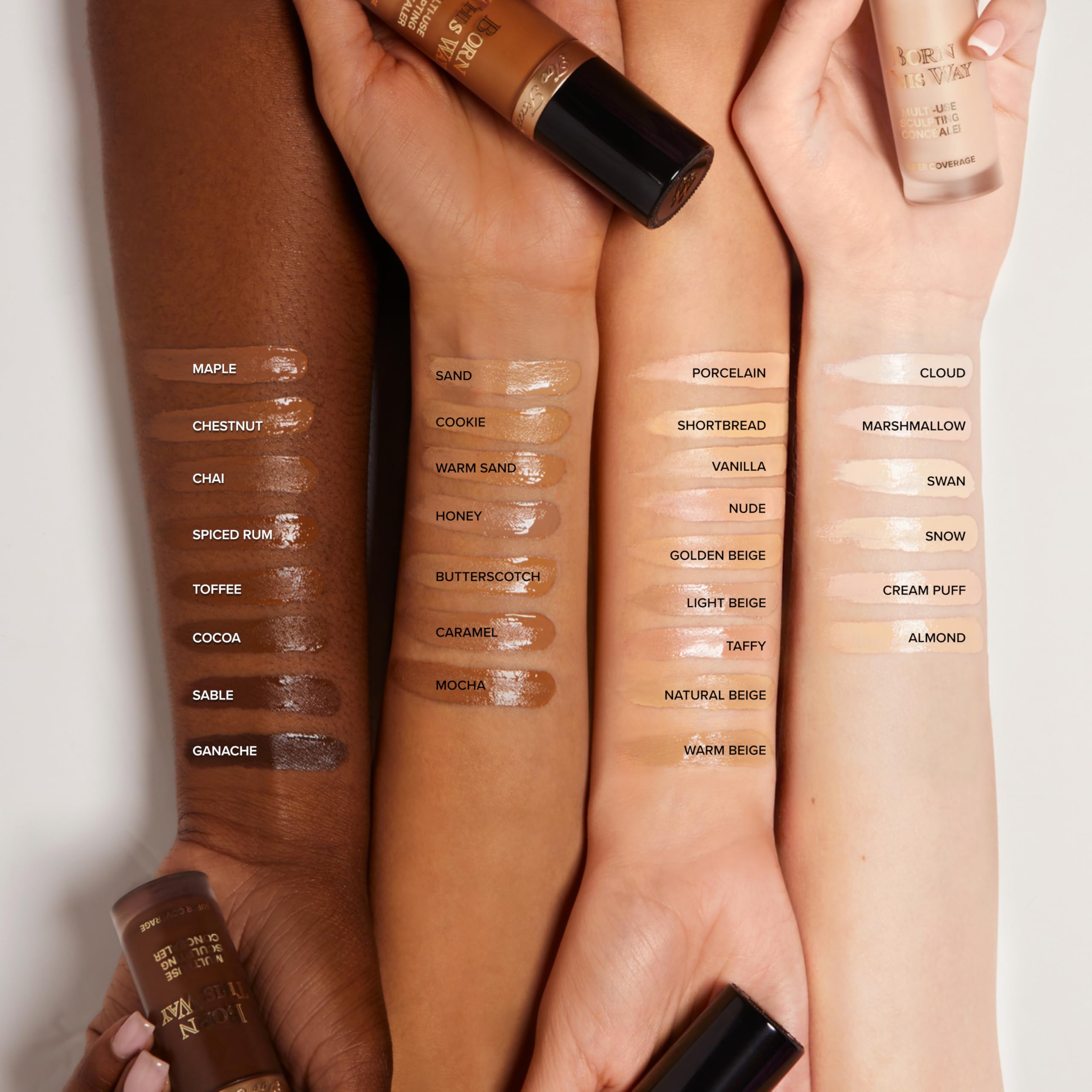 Too Faced concealer inside makeup bag showing portability and on-the-go touch-ups