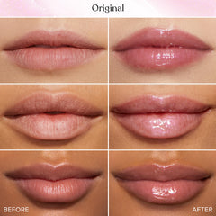 Too Faced before and after lips visual showing noticeable volume boost
