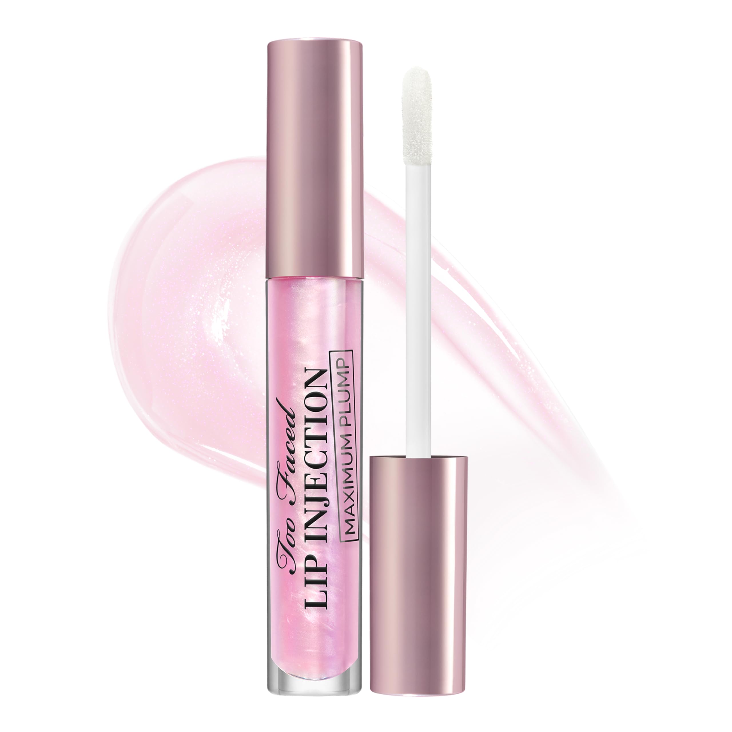 Too Faced lip injection front packaging showing glossy bottle and brand