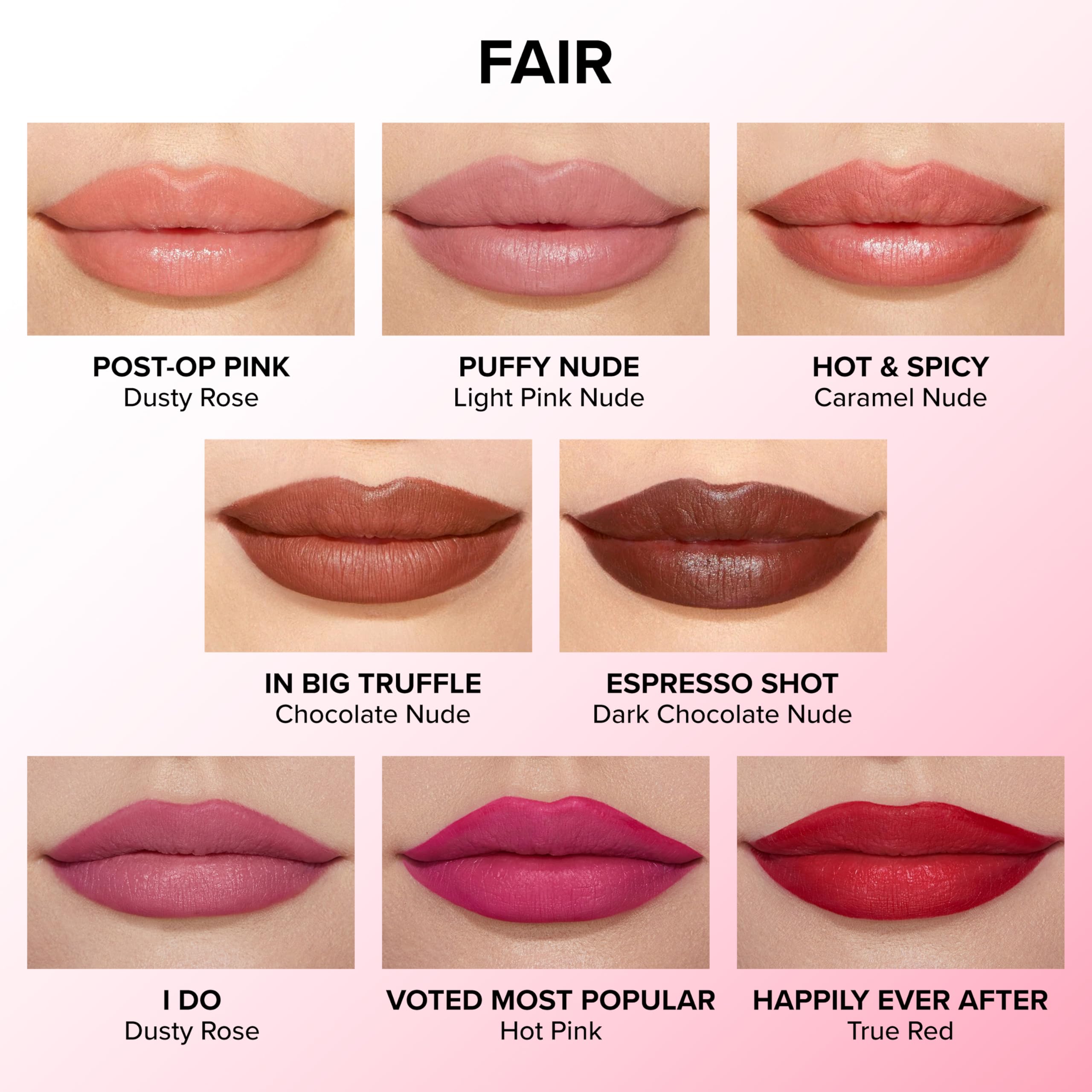 Too Faced liner layered with clear gloss showing versatile styling options