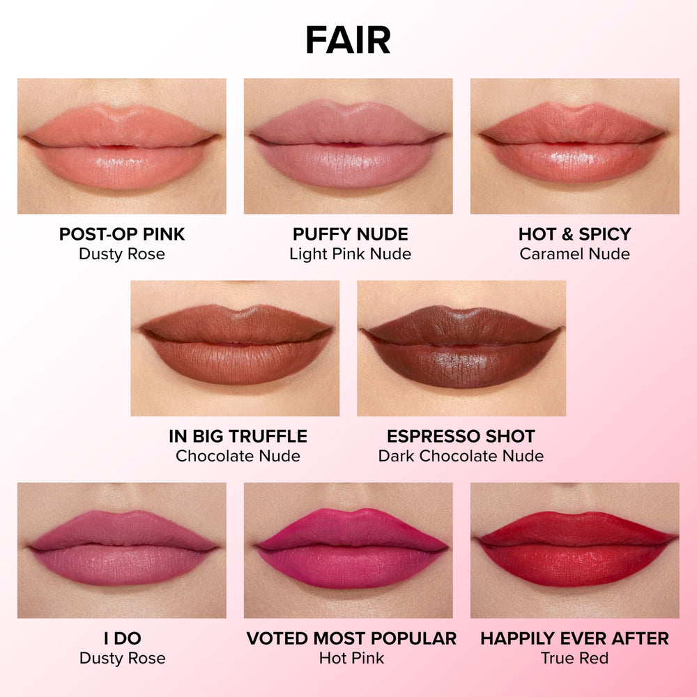 Too Faced liner layered with clear gloss showing versatile styling options