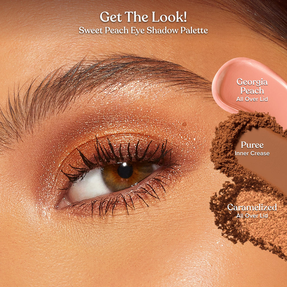 Too Faced swatches on arm showing true-to-pan pigmentation