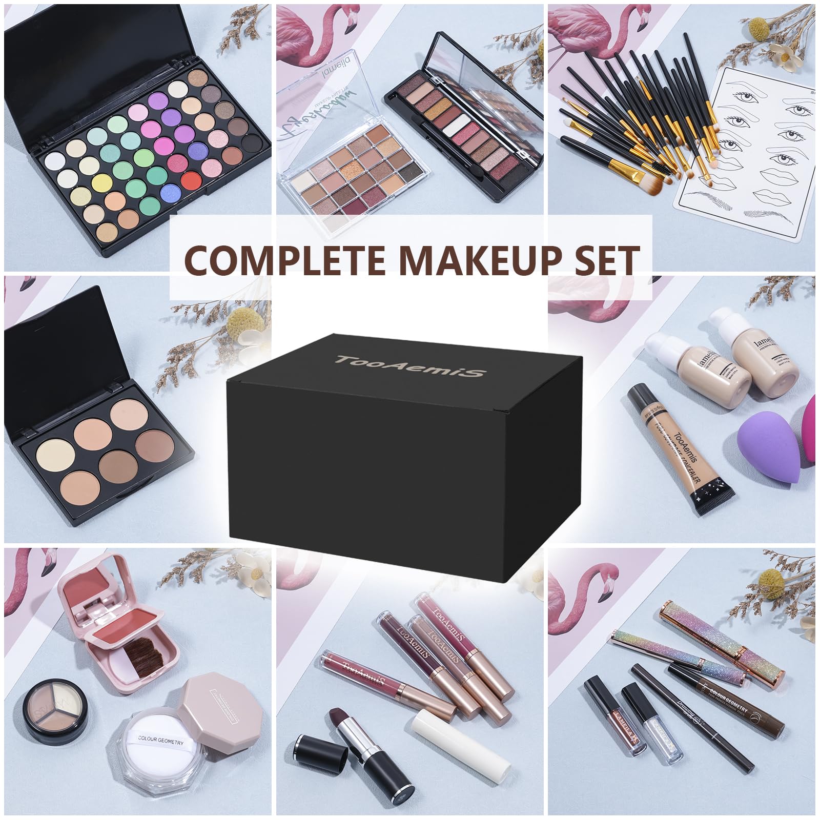 TooAemiS makeup kit on vanity illustrating convenience for travel and storage
