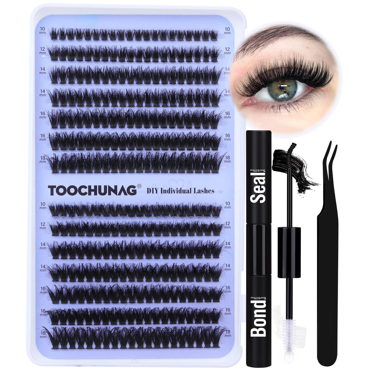 TOOCHUNAG front packaging showing full 280pcs kit and tools for easy at-home application