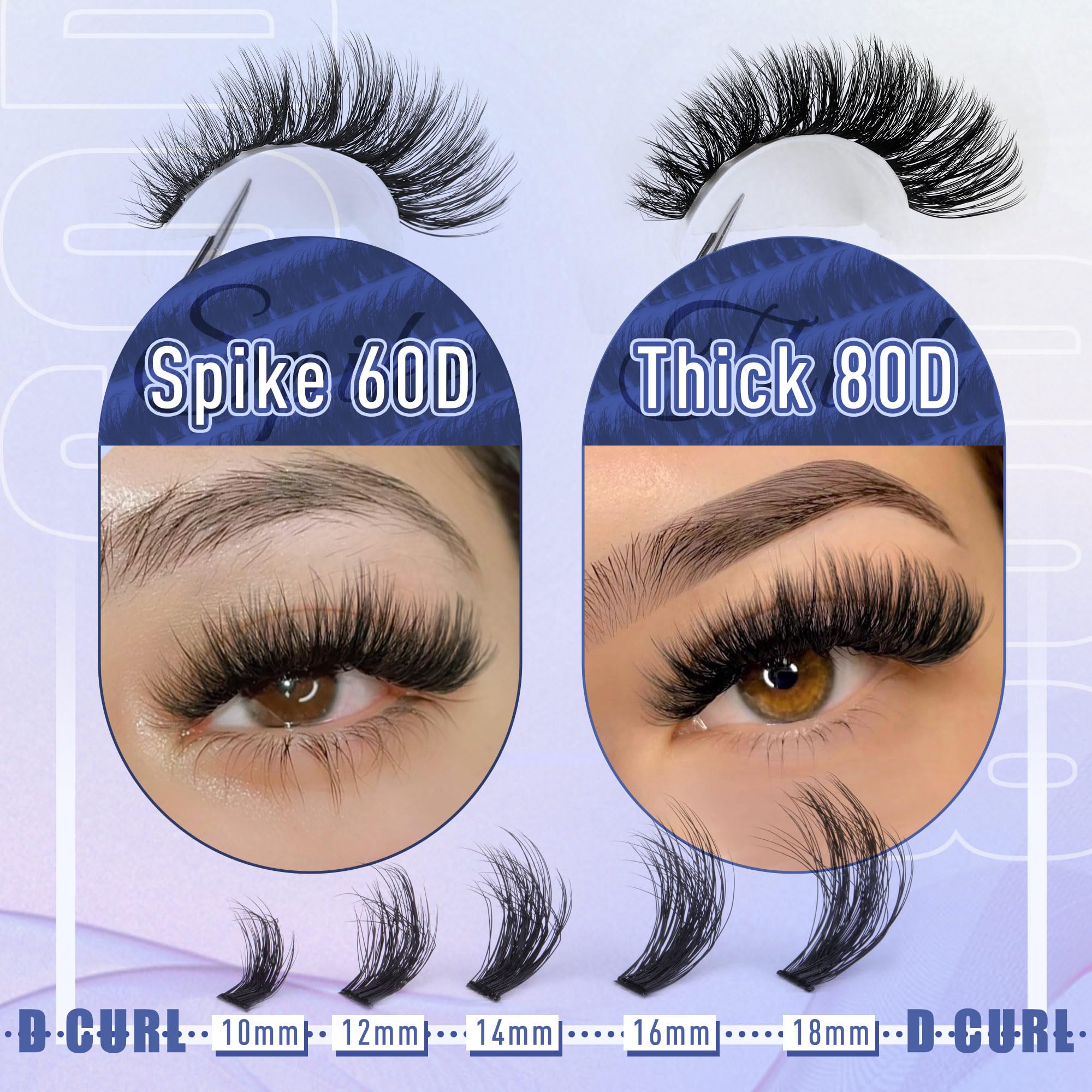 TOOCHUNAG five-length comparison 10 to 18mm showing customizable length benefit
