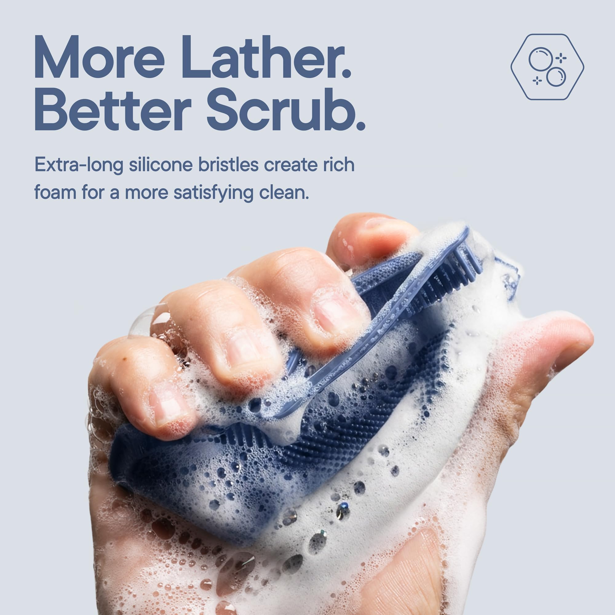 TOOLETRIES creating rich foam with body wash for fuller coverage and less product