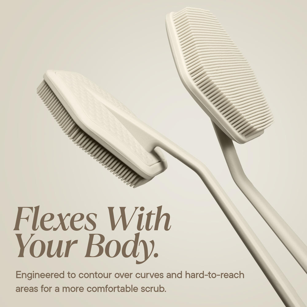 TOOLETRIES long handle grip detail demonstrating ergonomic control and comfortable use