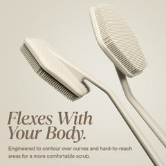 TOOLETRIES long handle grip detail demonstrating ergonomic control and comfortable use