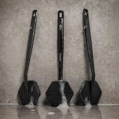 TOOLETRIES close-up of silicone bristles highlighting gentle exfoliation