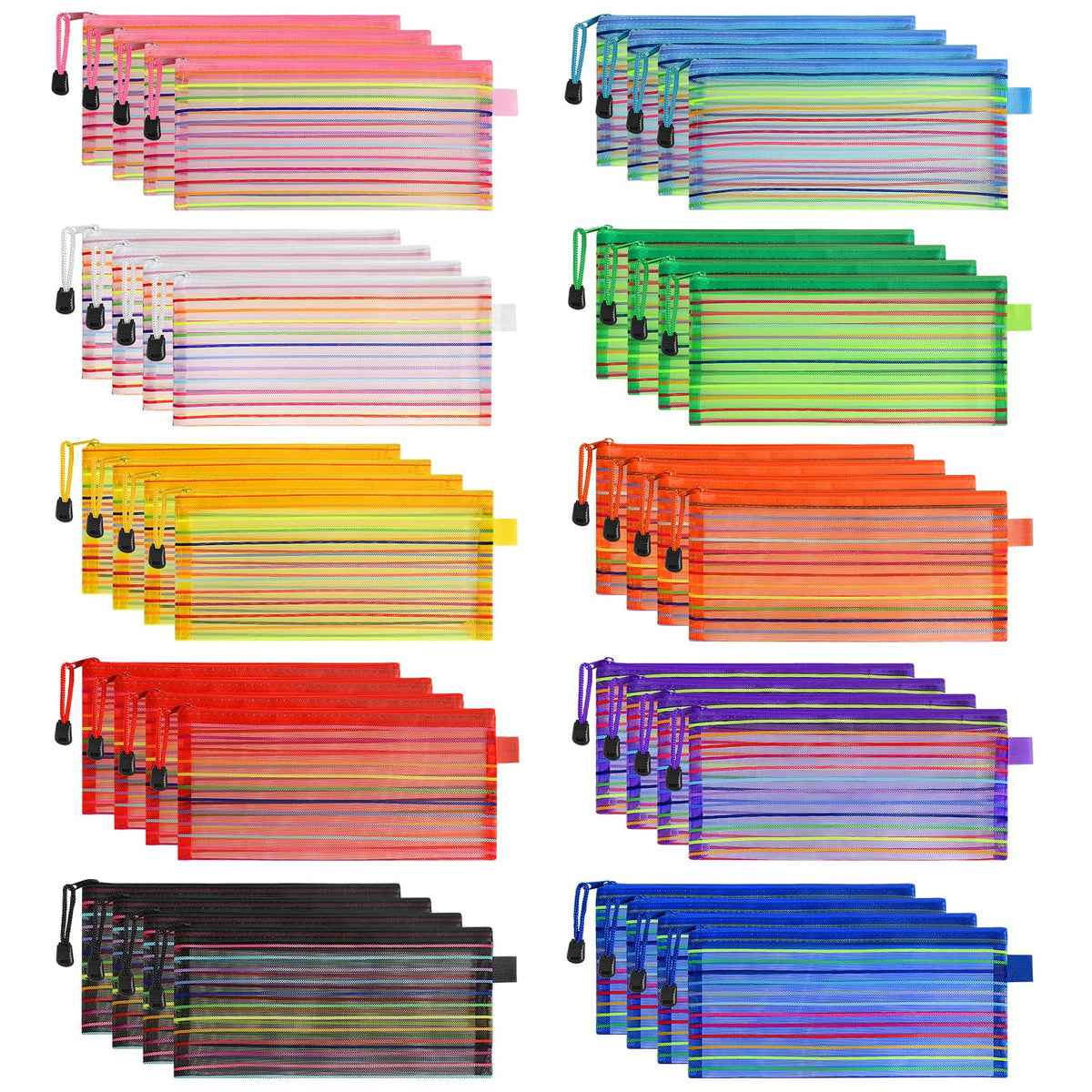 TooyBing front pack of 40 mesh pouches showing bulk value and variety