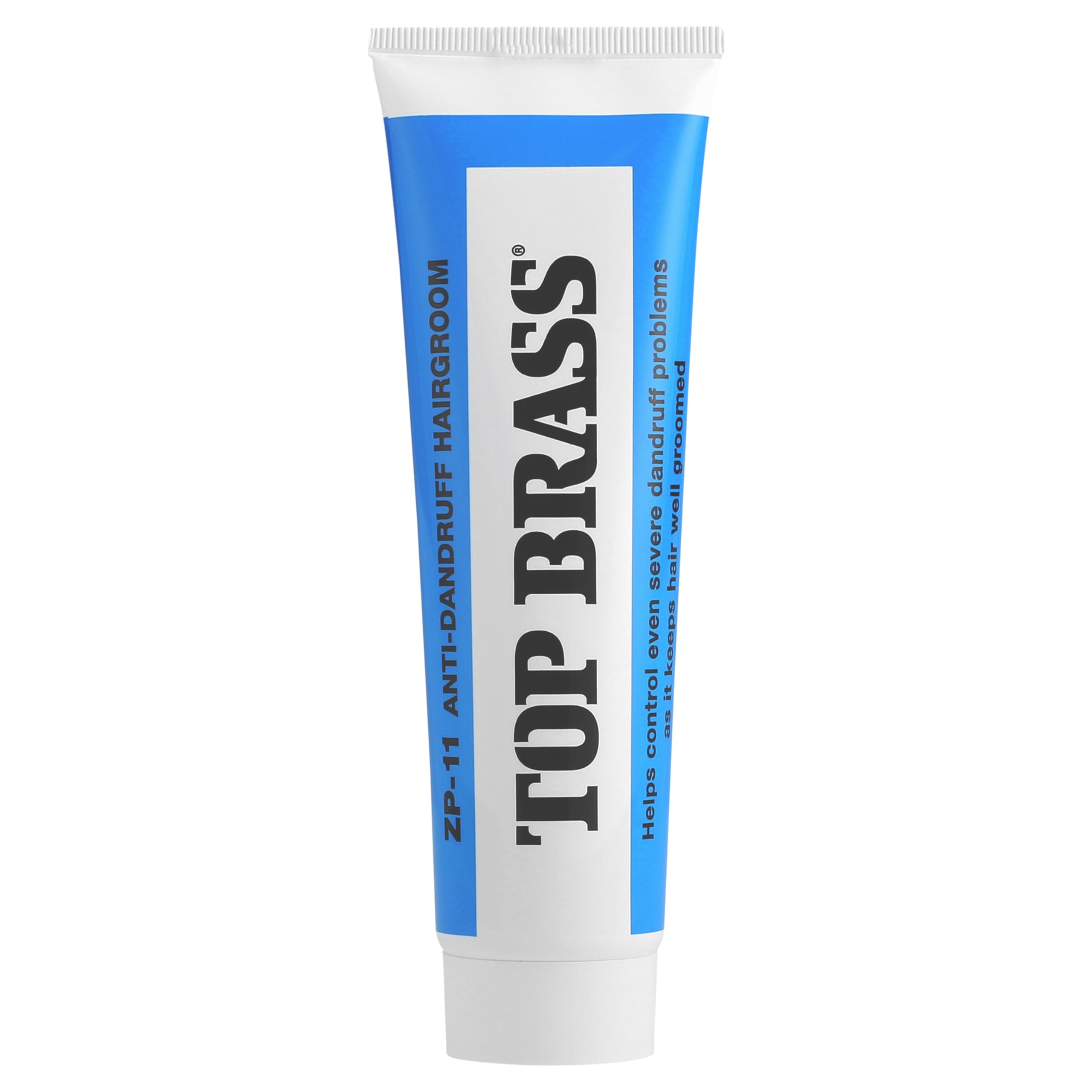 Top Brass front jar showing product and brand for easy identification and benefit