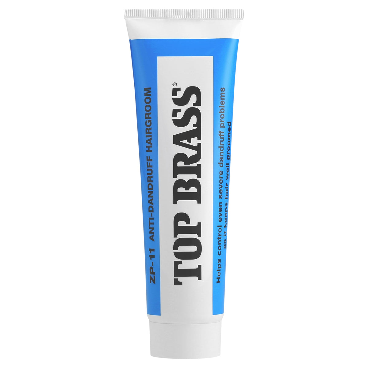 Top Brass front jar showing product and brand for easy identification and benefit