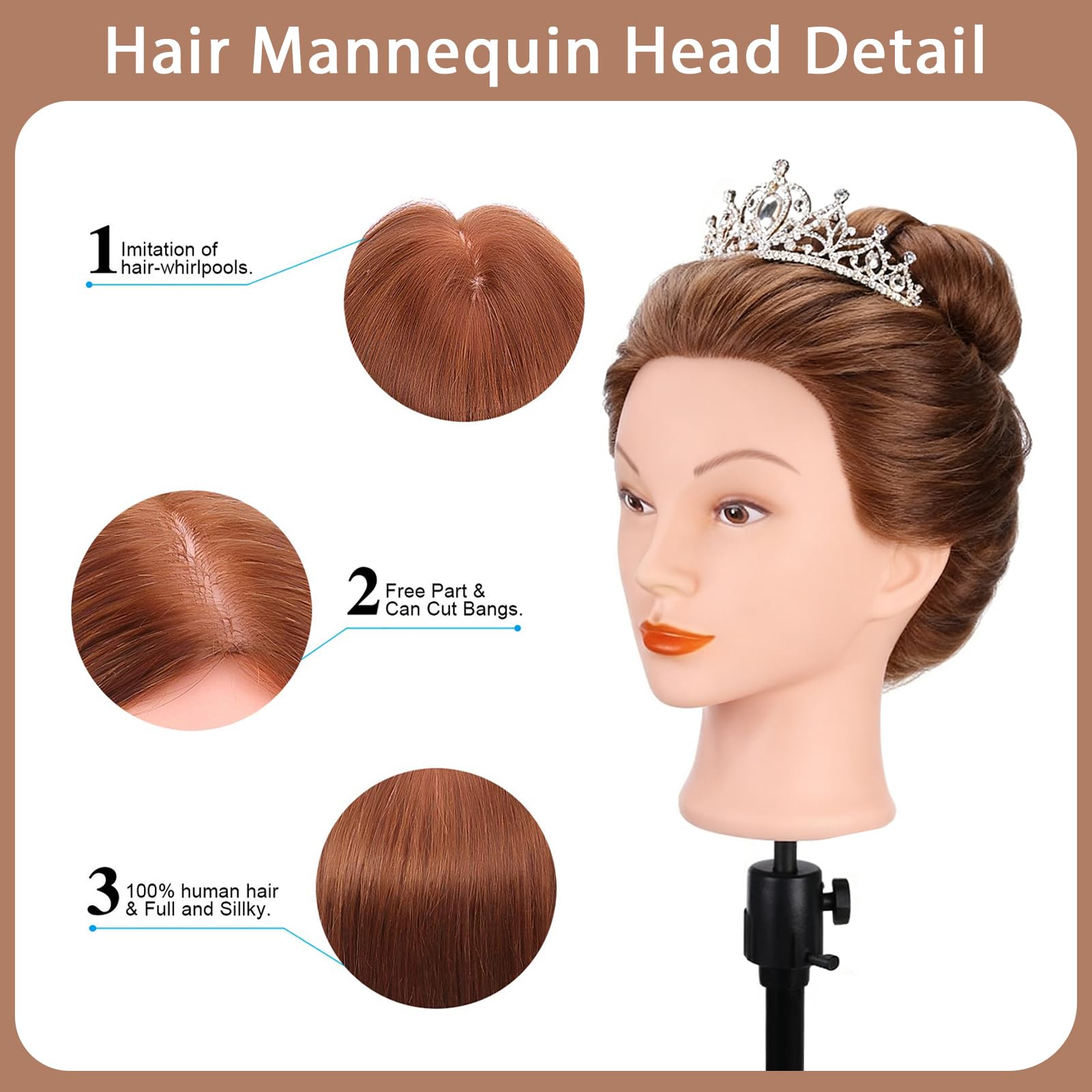 TopDirect back view of long dark brown hair showing density and styling versatility benefit