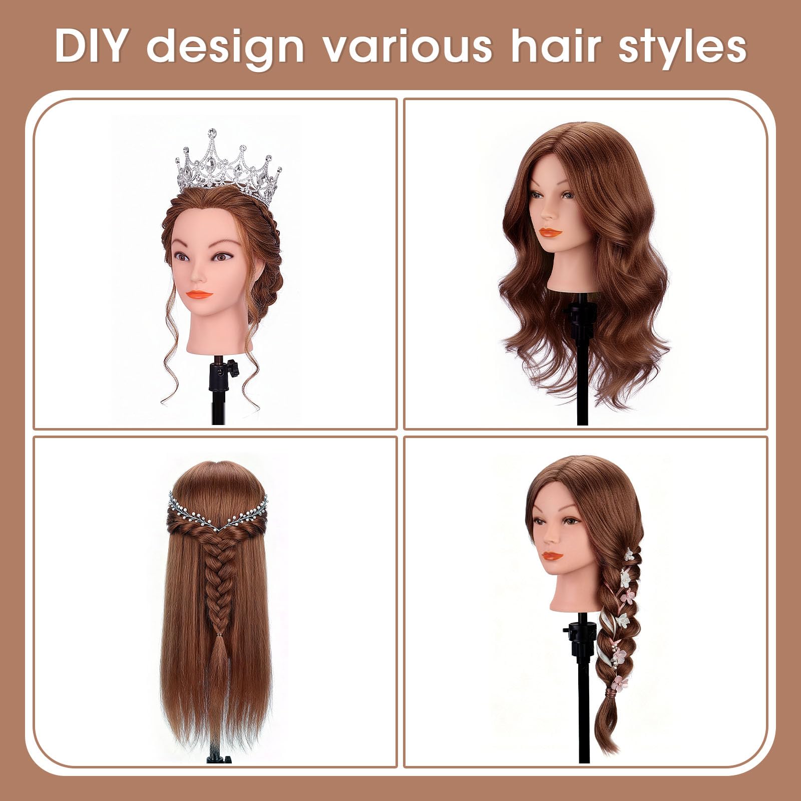 TopDirect close-up of hair rooting demonstrating realistic human-hair feel and styling accuracy