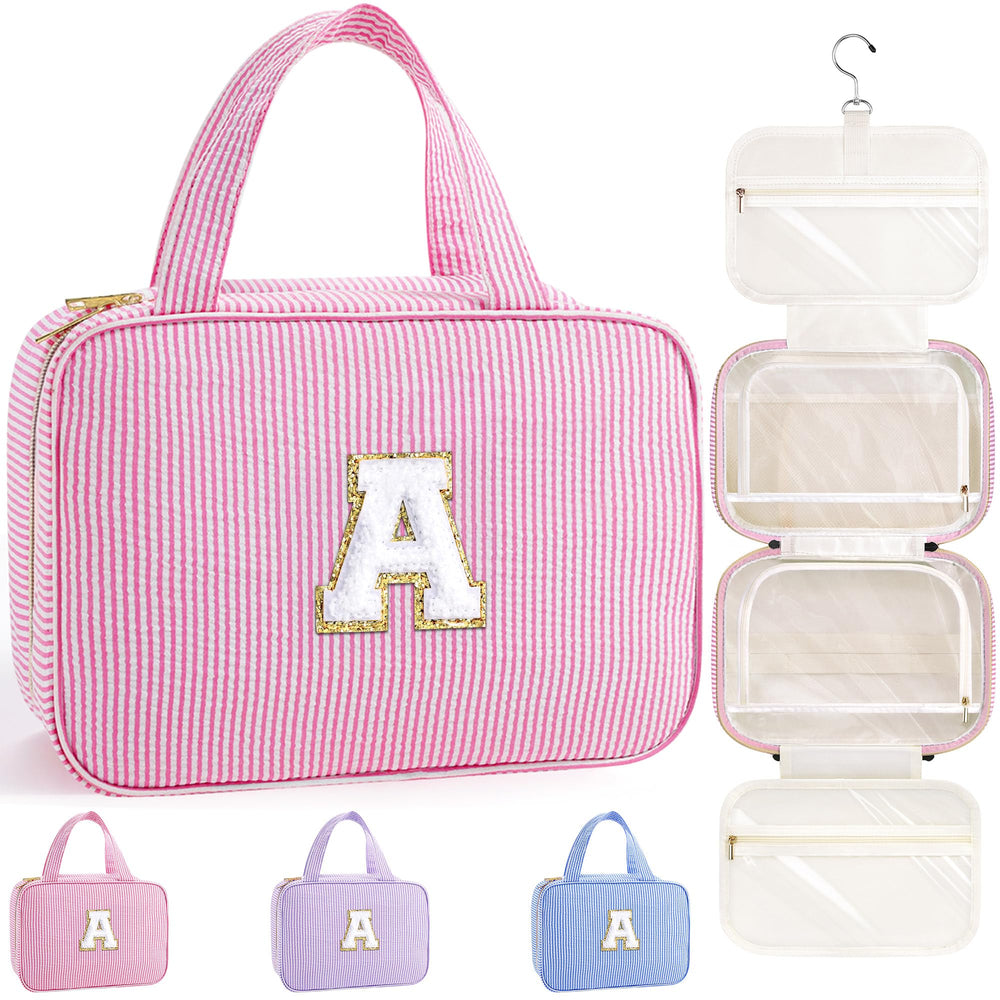 TOPEAST front view showing compact hanging toiletry bag and easy packing