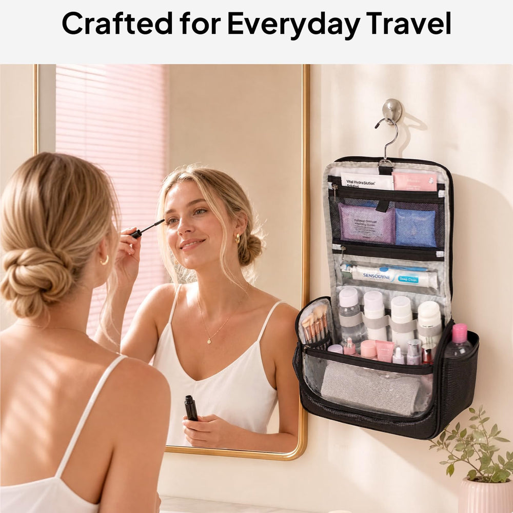TOPEAST in hotel bathroom lifestyle scene offering tidy, easy access benefits