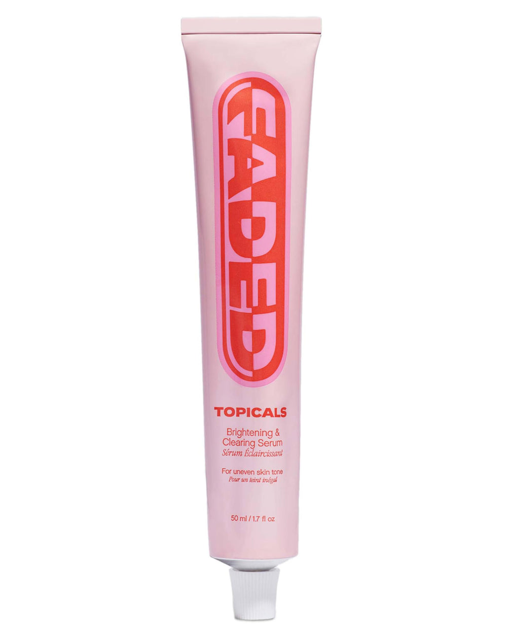 Topicals front packaging showing 1.7 fl oz bottle and clear label for quick identification
