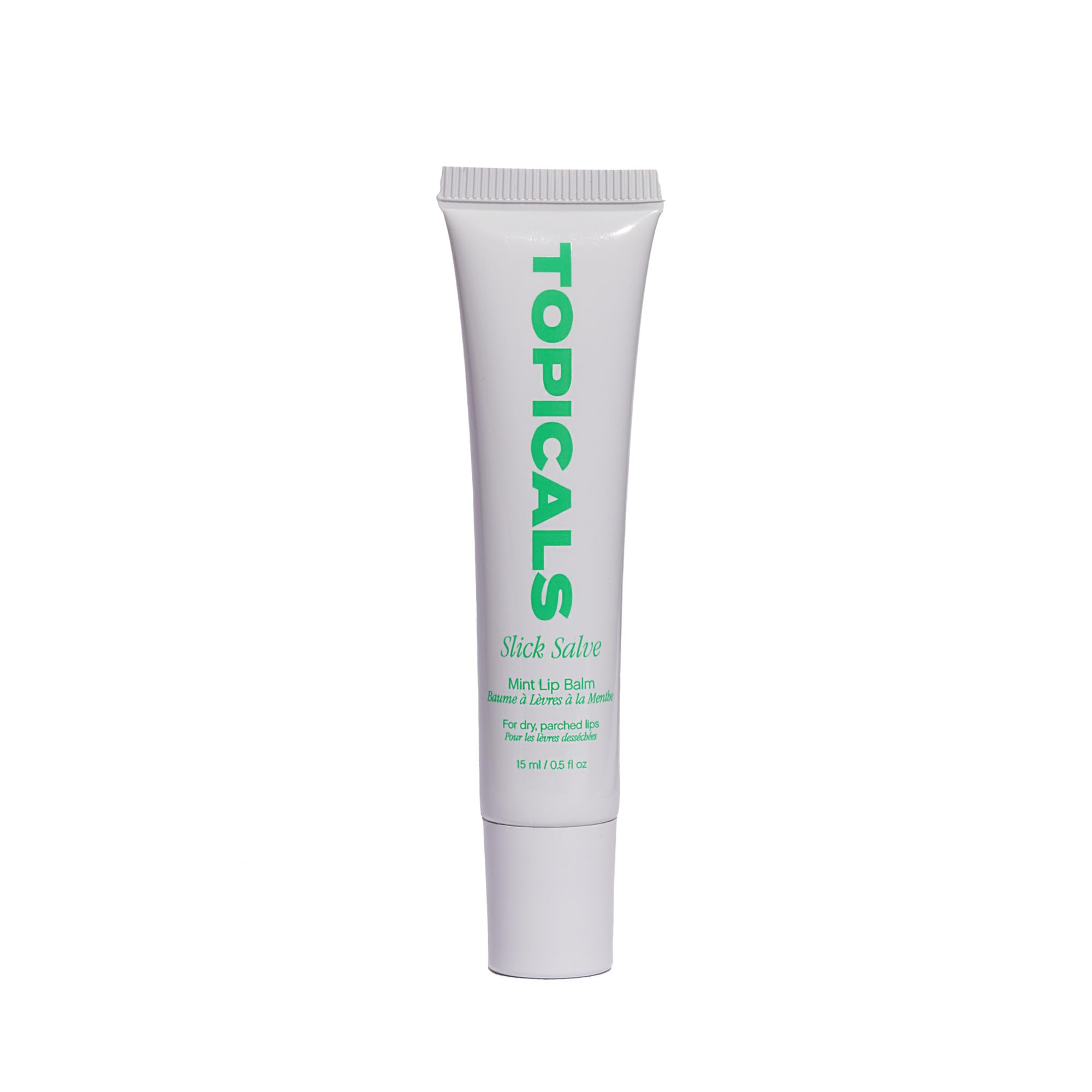 Topicals slick salve mint front packaging showing compact tube and branding