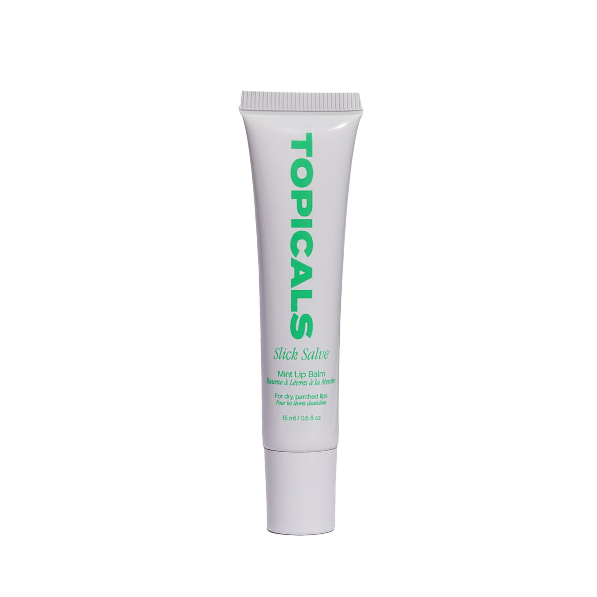 Topicals slick salve mint front packaging showing compact tube and branding
