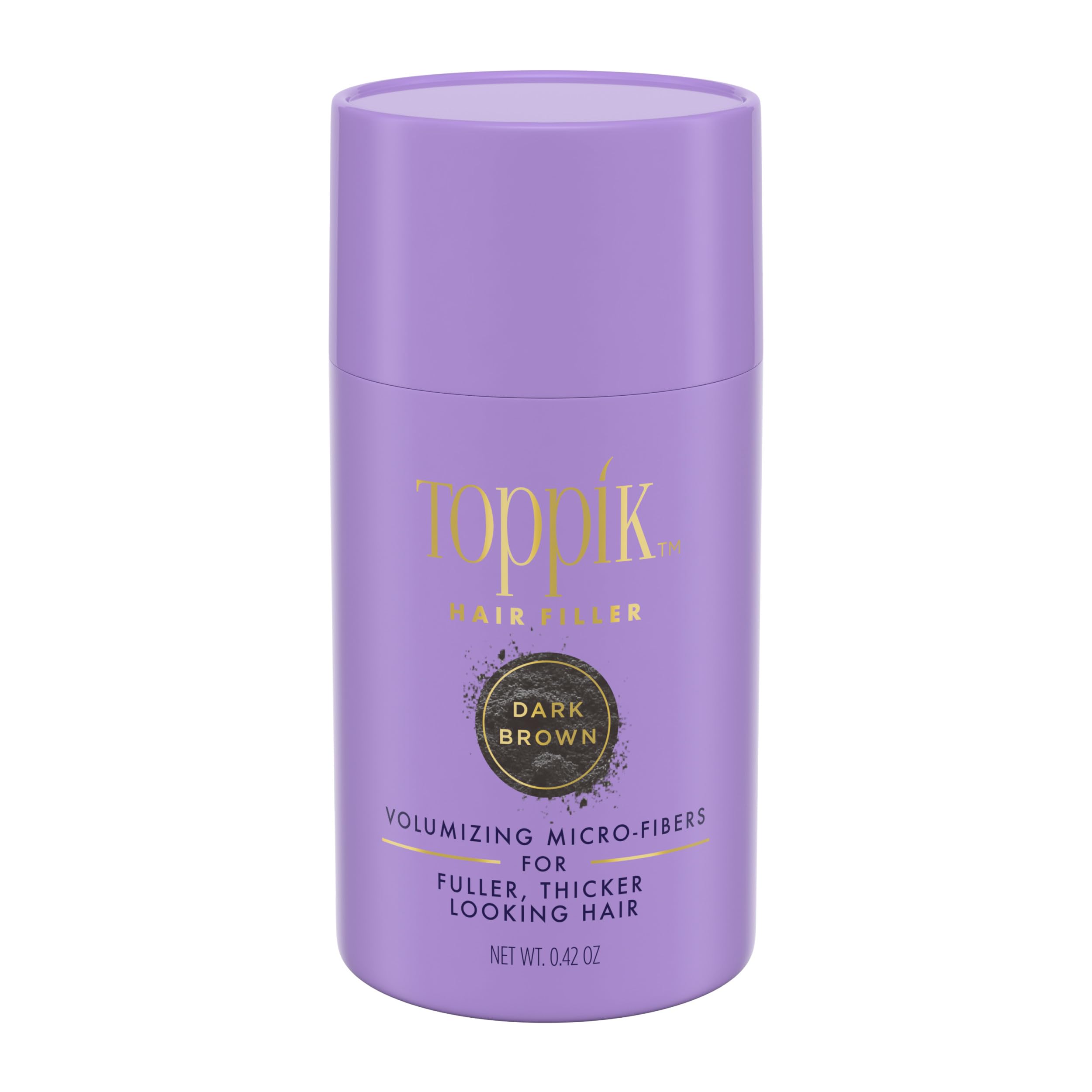 TOPPIK front packaging showing dark brown 12g for instant fullness