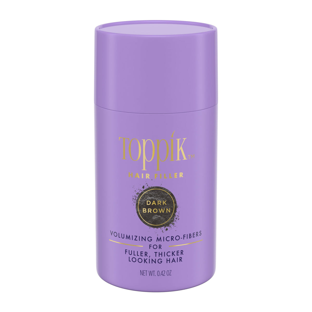 TOPPIK front packaging showing dark brown 12g for instant fullness