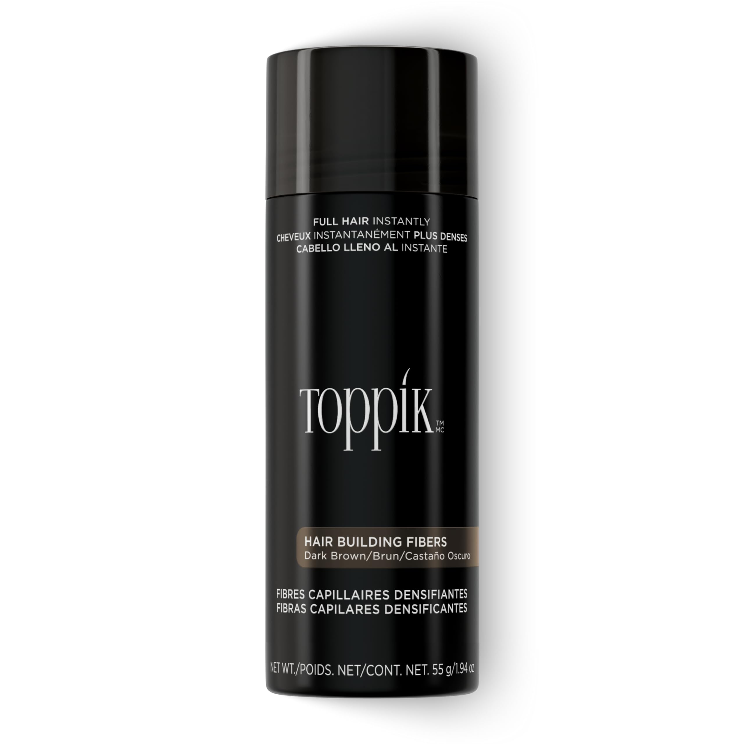 TOPPIK dark brown front packaging showing product and label for instant density