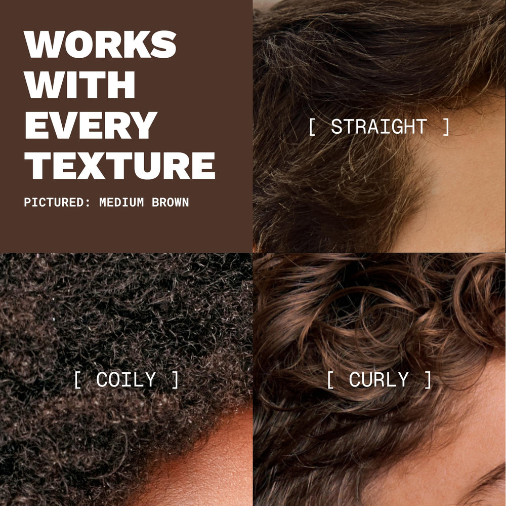 TOPPIK fibers blending with natural strands for undetectable density
