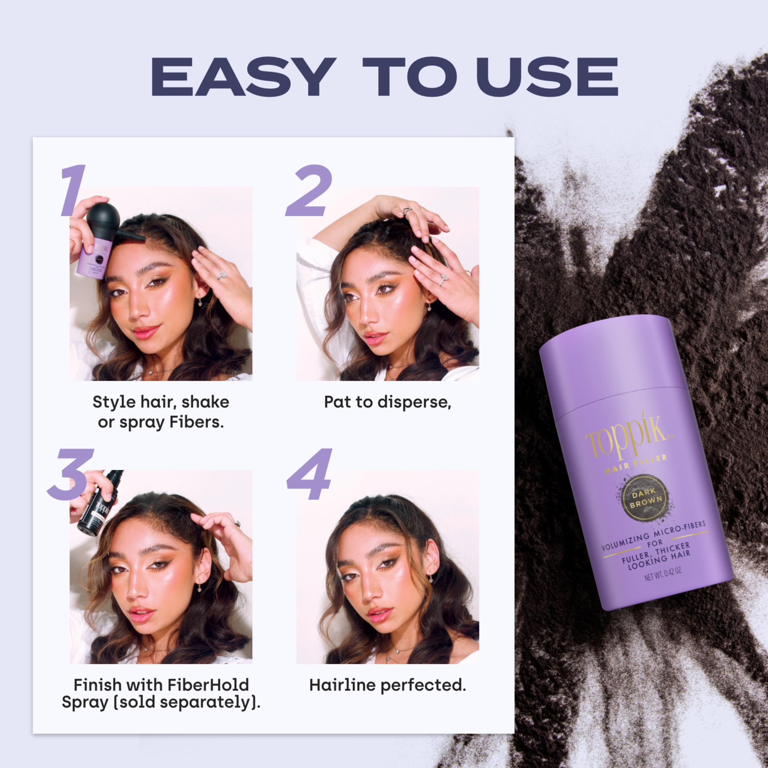 TOPPIK hairline touch-up in use delivering confident edge definition