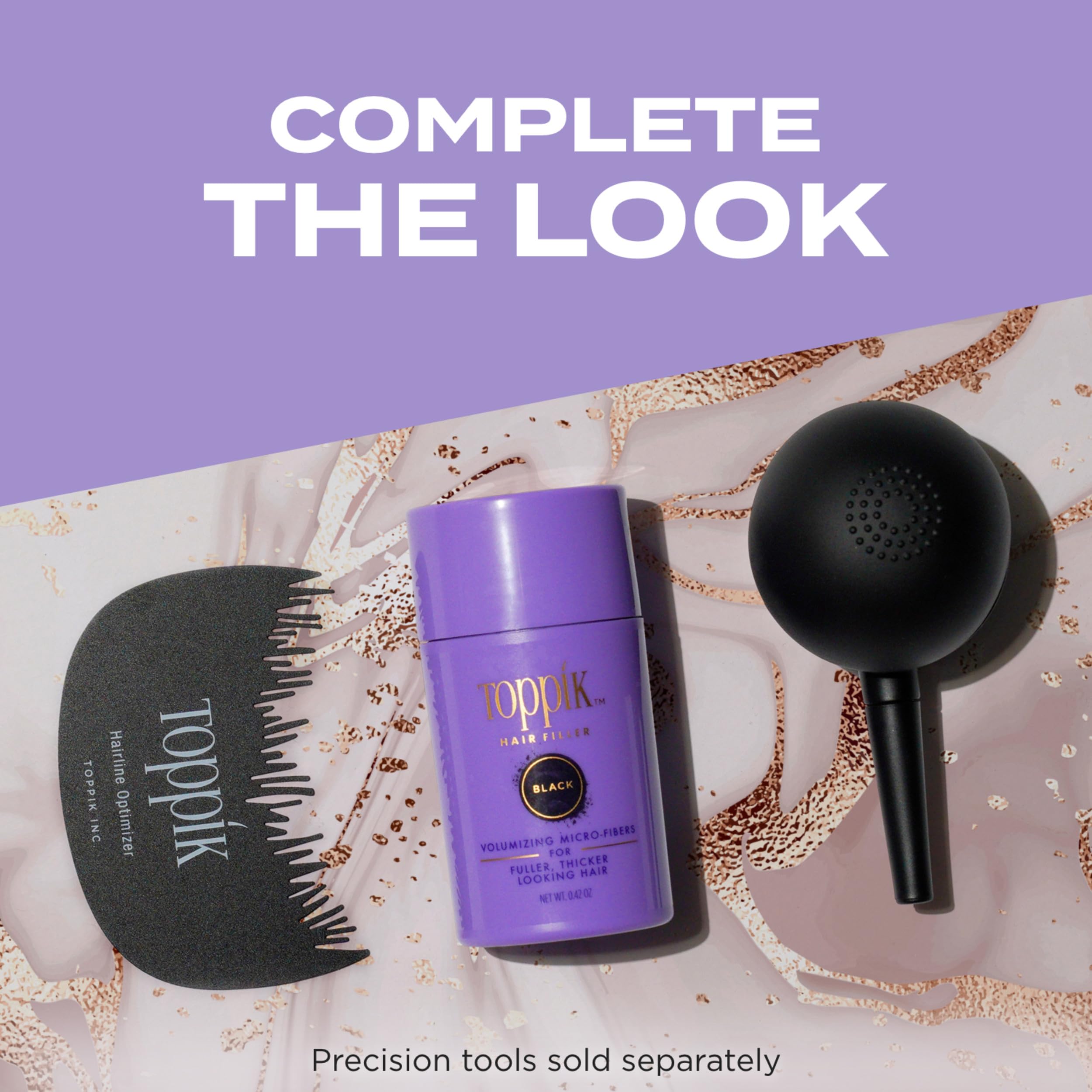 TOPPIK in bathroom mirror lifestyle shot for quick everyday confidence