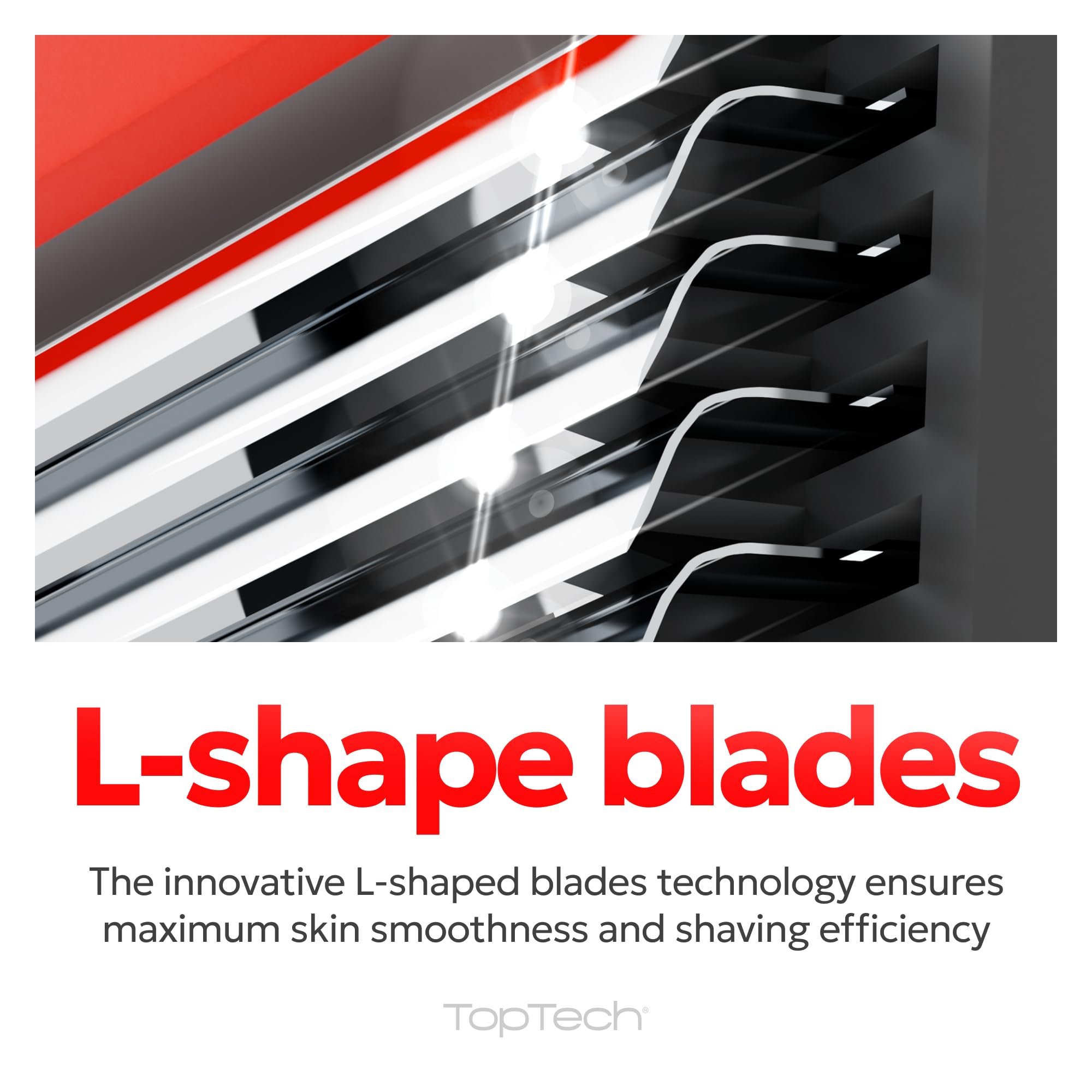 TopTech lubricating strip close-up with aloe for smoother shave