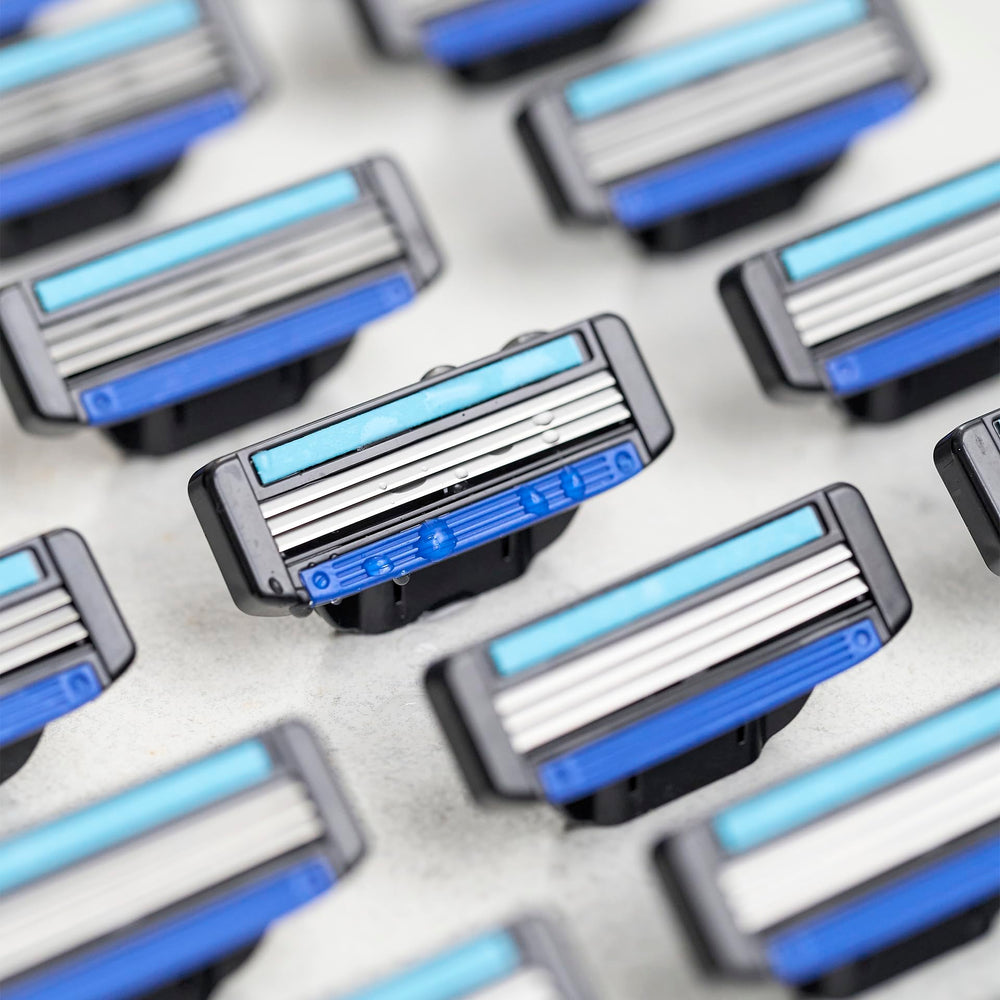 Toptech refills inside travel pouch for convenient grooming on the go