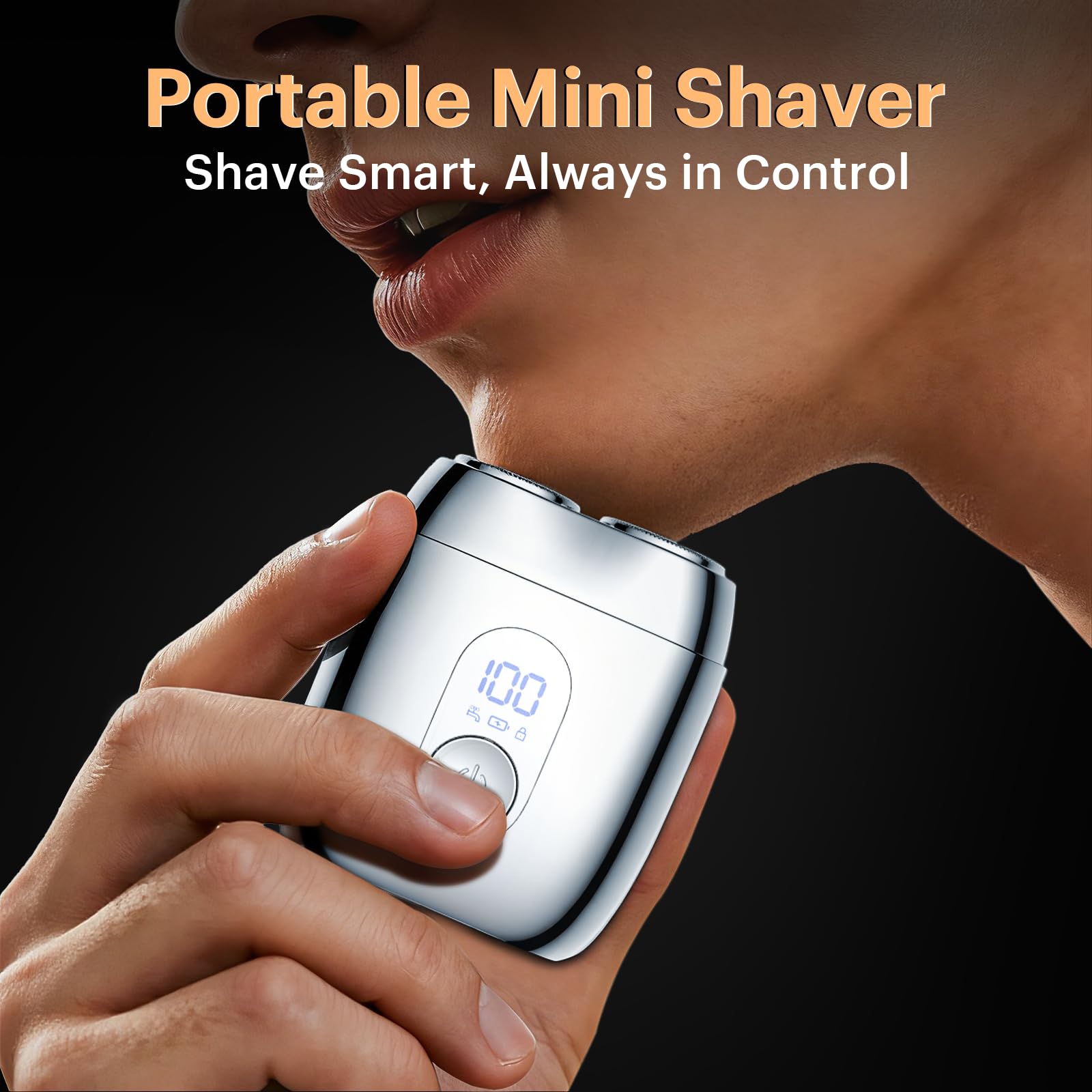 TOPWILL RX40 built-in mirror cap open to show convenient on-the-go grooming