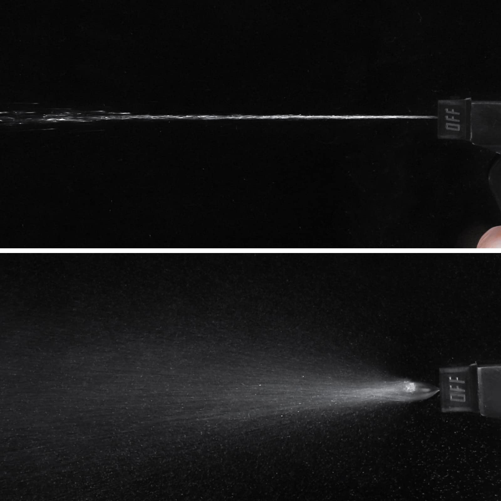 TOPZEA bottle held in hand showing scale and ergonomic, easy-spray benefit