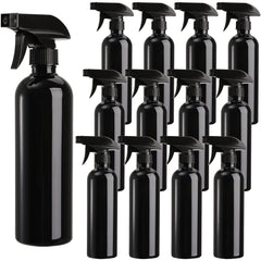 TOPZEA front view of 12-pack black bottles showing organized set and consistent finish