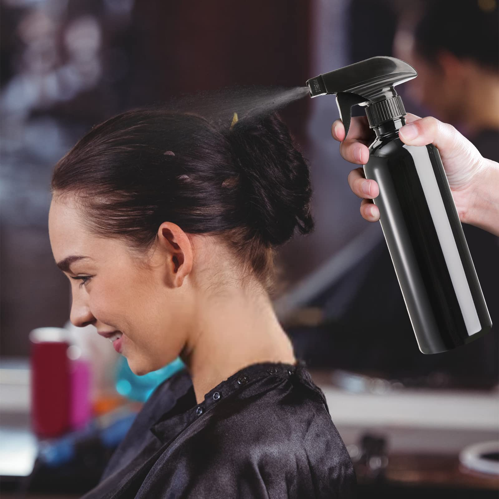 TOPZEA bottle spraying hydrosol demonstrating even mist for hair and skin uses