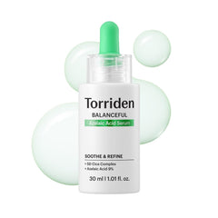 Torriden bottle front view showing clean design and product benefit