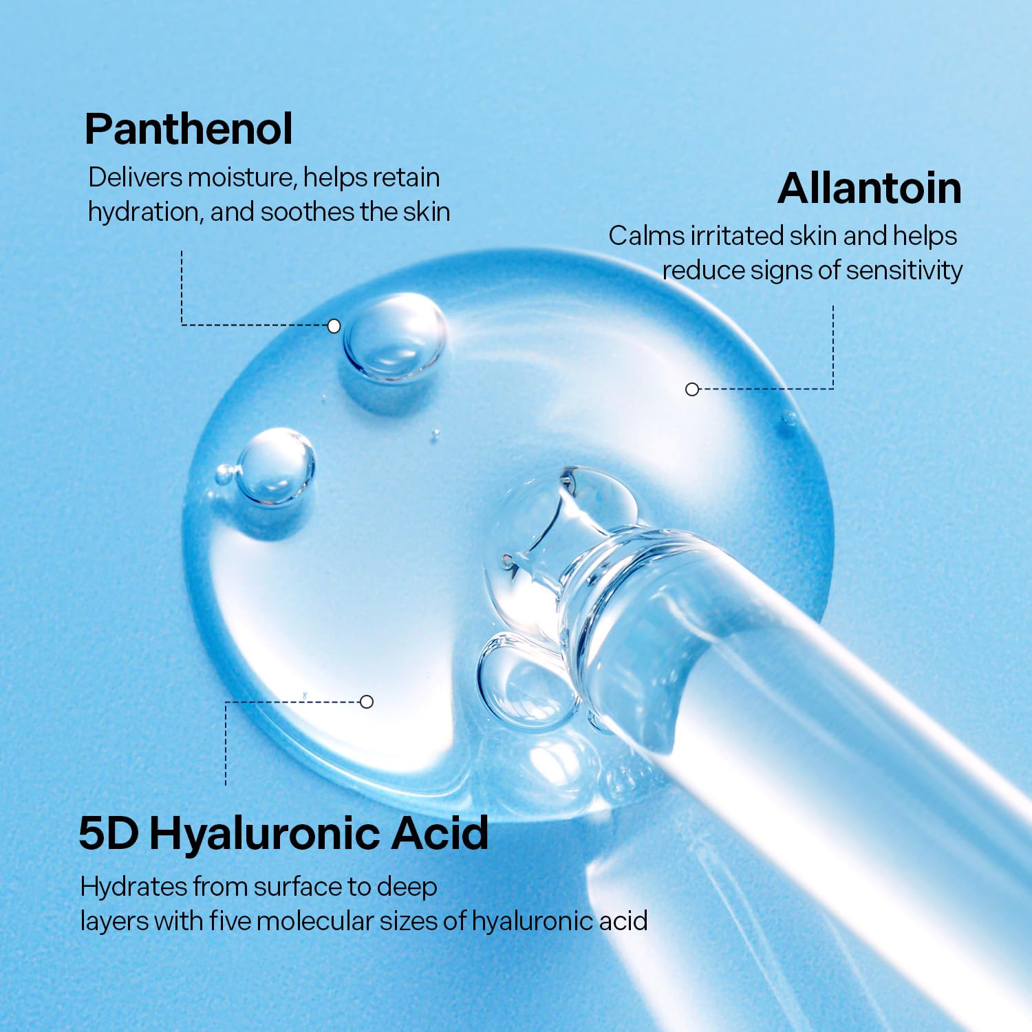 Torriden ingredients panel closeup showing hyaluronic complex benefits