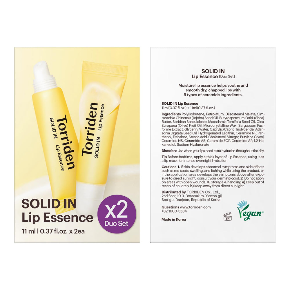 Torriden label with sustainability icons indicating eco-friendly packaging benefit