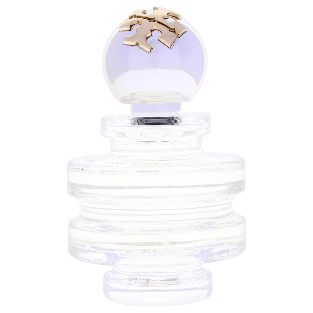 Tory Burch side profile emphasizing glass shape and portability benefit for travel