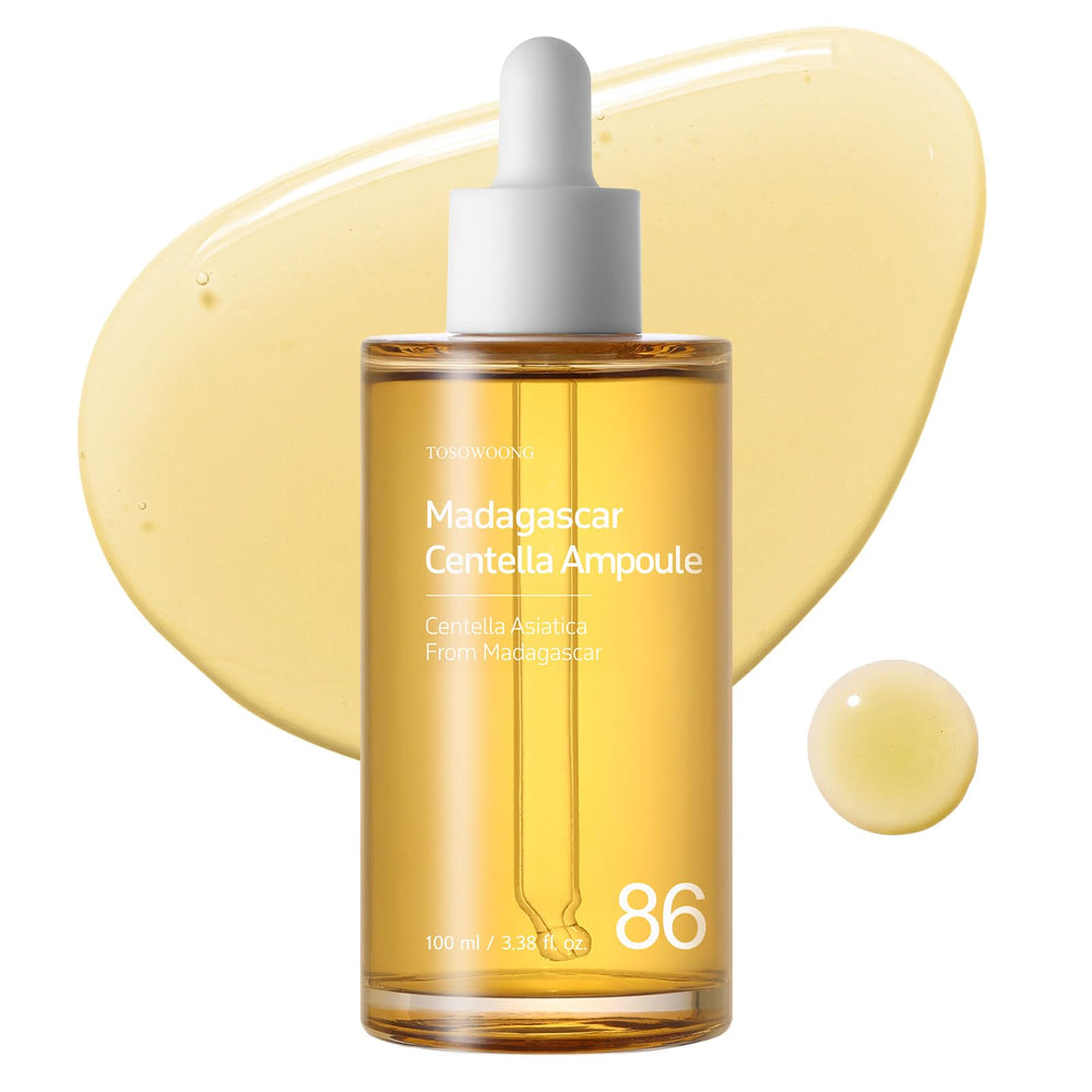 TOSOWOONG ampoule bottle front view showing packaging and calming benefit