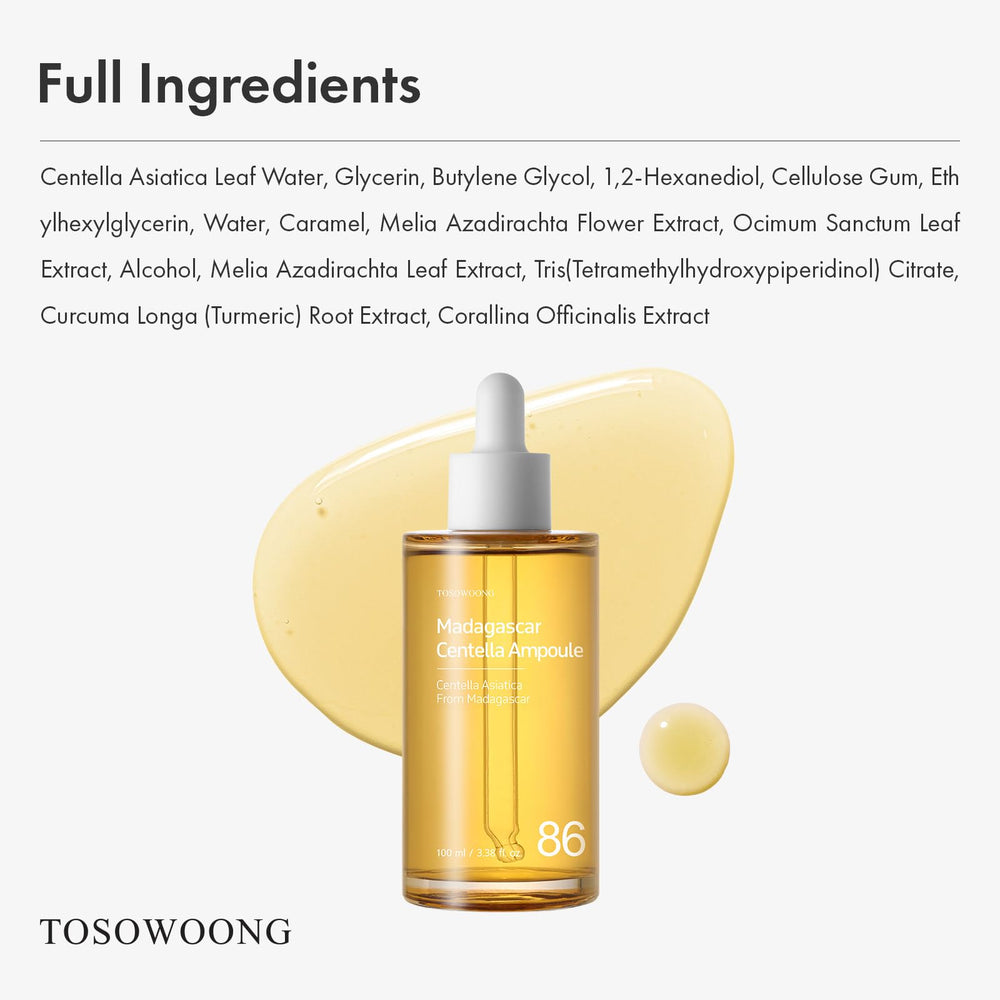 TOSOWOONG ampoule size comparison emphasizing portable bottle and travel benefit