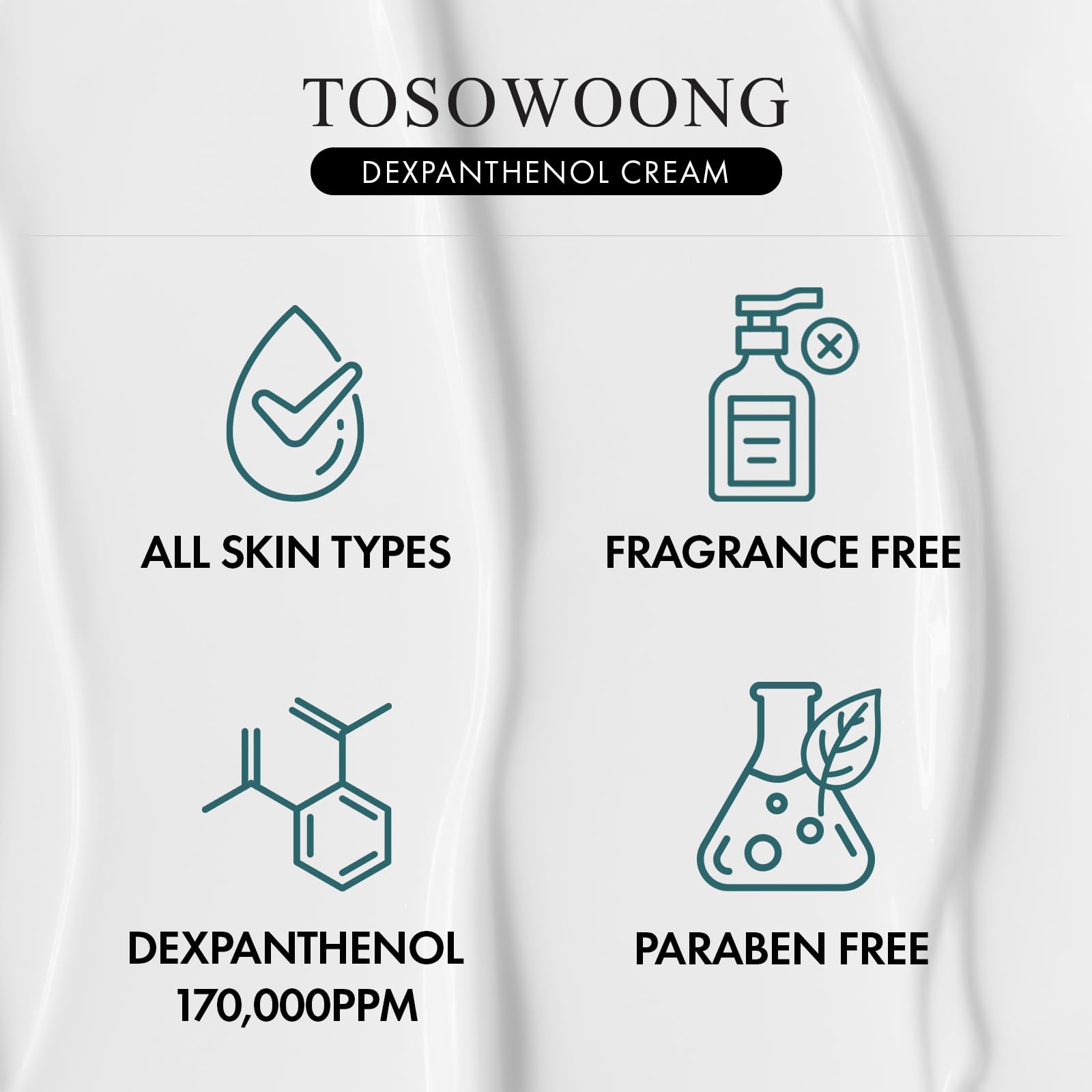 TOSOWOONG open jar with cream inside showing rich formula for barrier support