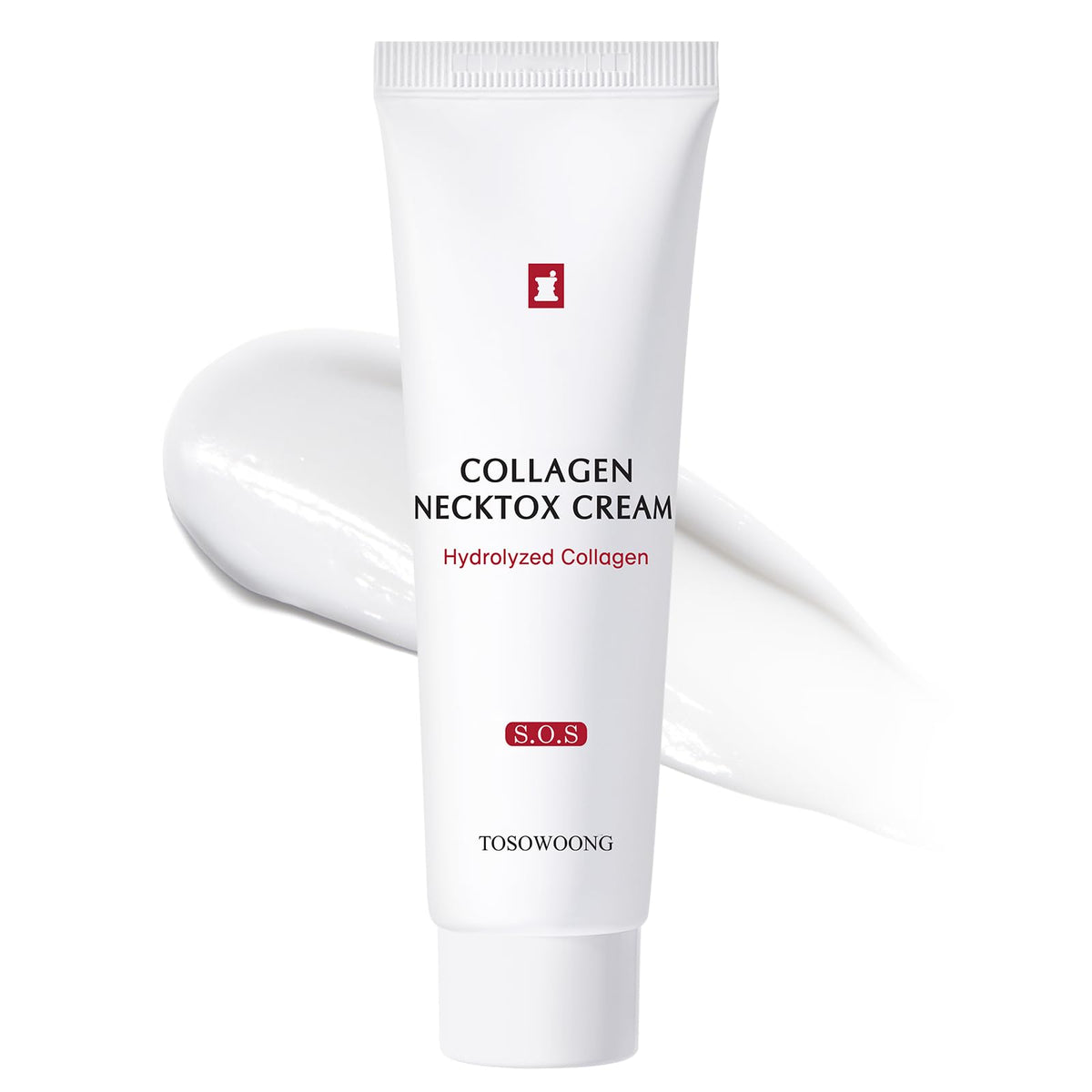 TOSOWOONG front jar view showing compact neck cream packaging and clear branding