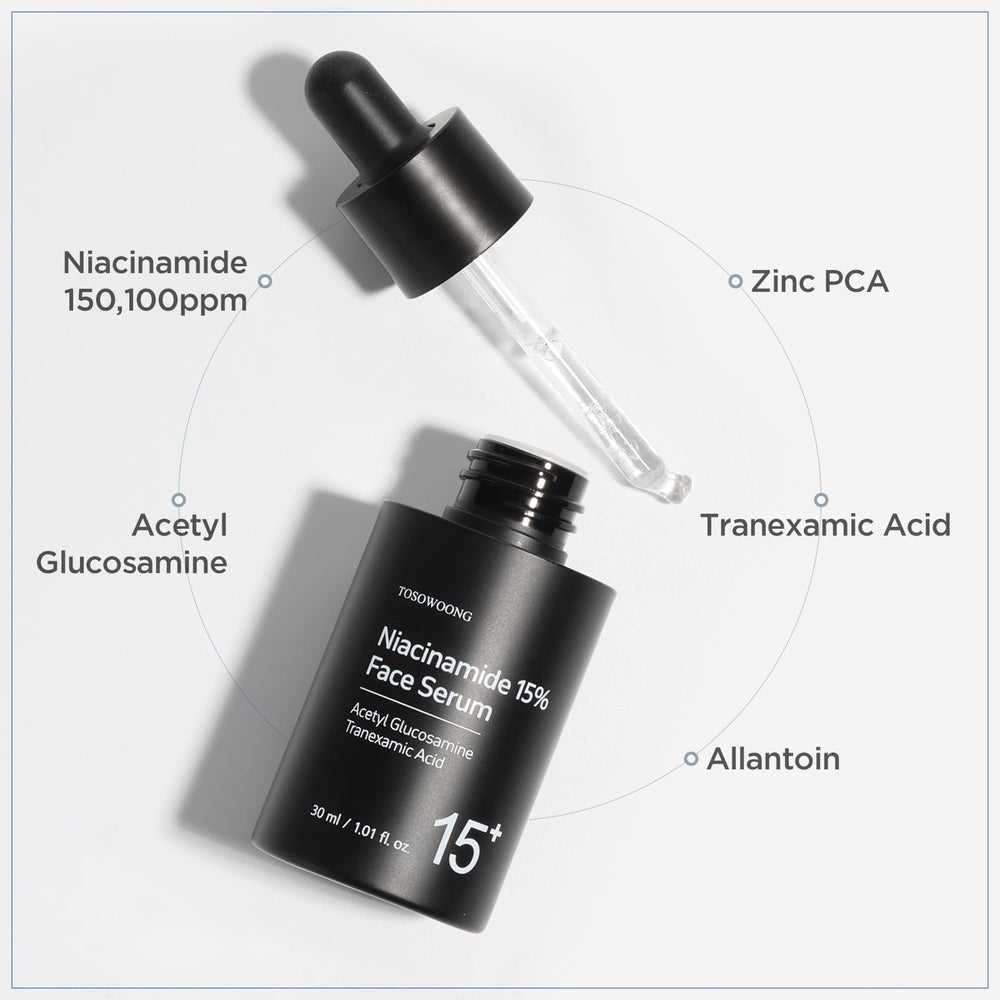 TOSOWOONG applying serum to cheek for targeted pore refinement