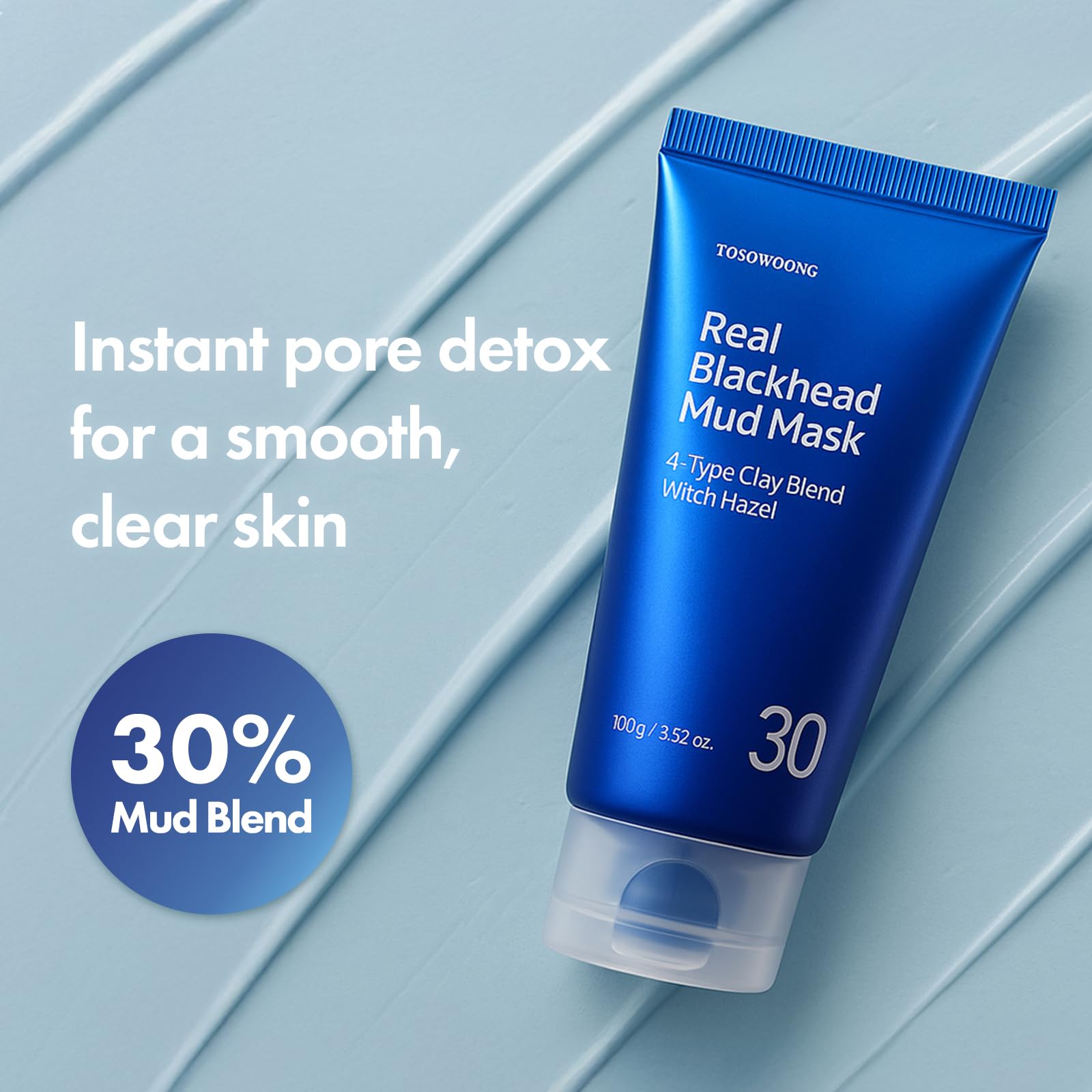 TOSOWOONG creamy blue texture close-up illustrating smooth spreadability benefit