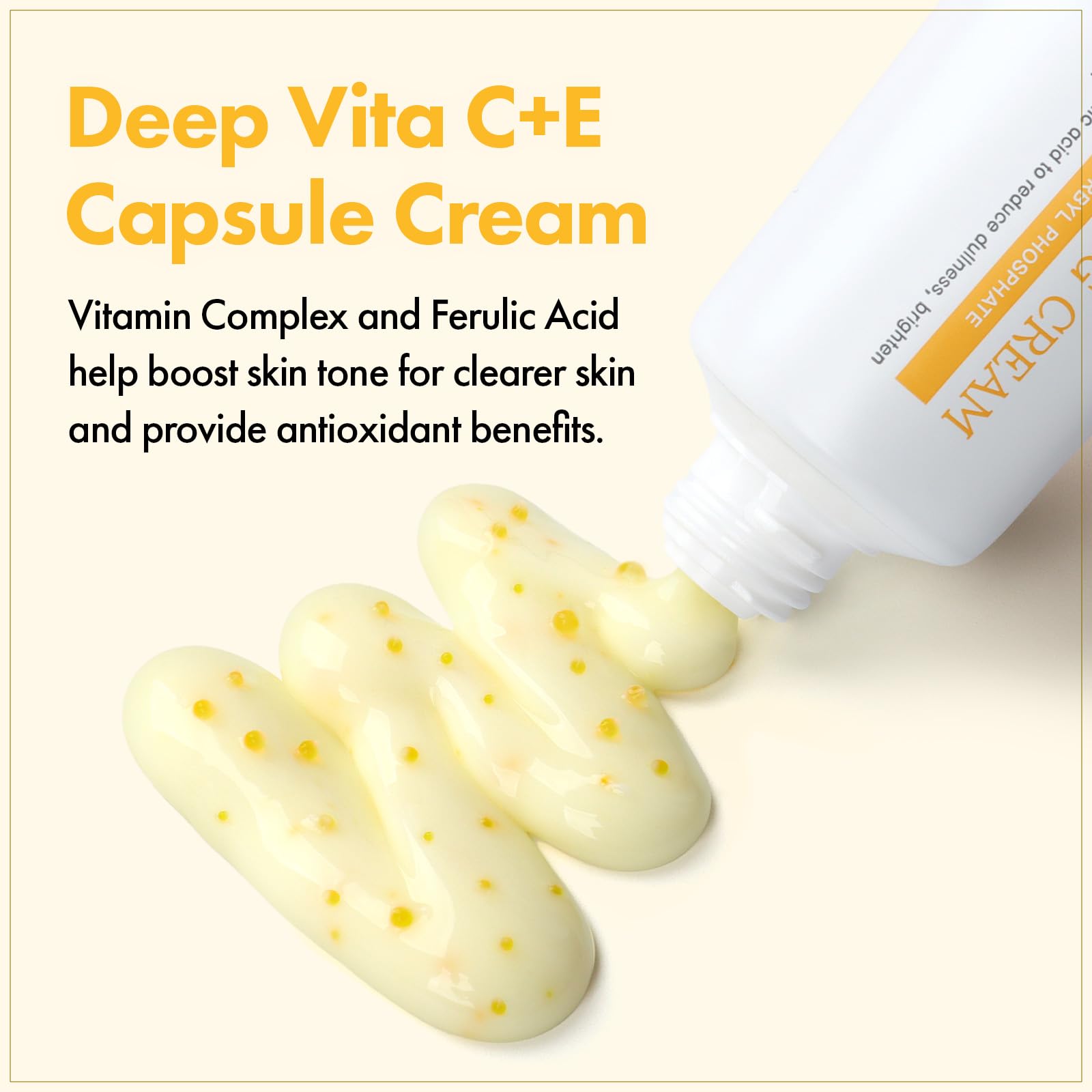 TOSOWOONG yellow capsule close-up revealing quick-dissolve texture benefit