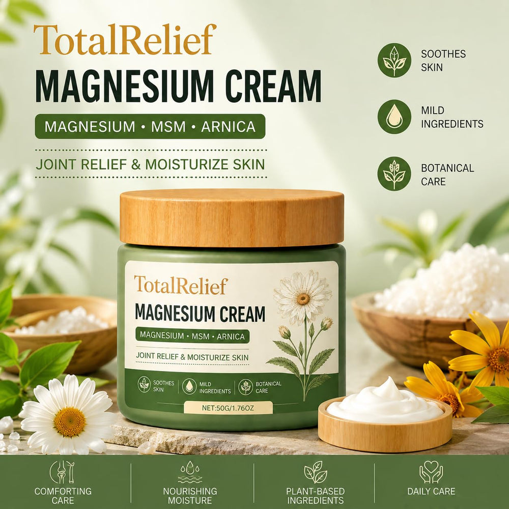 TotalRelief cream texture close-up demonstrating smooth, fast-absorbing finish