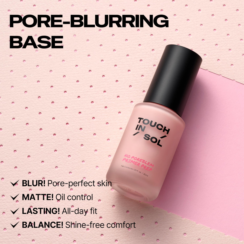 TOUCH IN SOL primer applied on hand demonstrating spreadability and lightweight feel