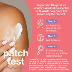 TOUCH cream on fingers demonstrating smooth spreadability benefit