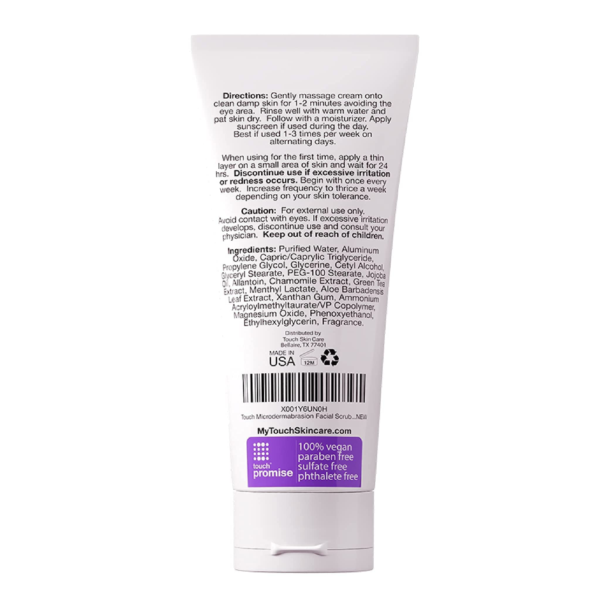 TOUCH product in bathroom setting suggesting at-home spa-style exfoliation
